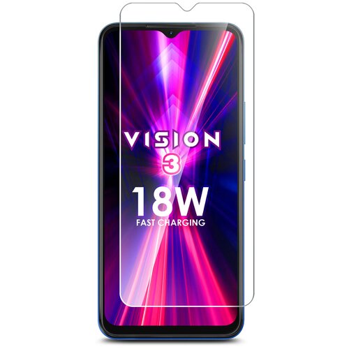 Защитное стекло на ITEL Vision 3 (Ител Вижн 3) гибридное - пленка + стекловолокно на Экран прозрачное полноклеевое тонкое Hybrid Glass Brozo защитное стекло для itel a49 ител а49 только на камеру гибридное гибкое стекло 2 шт akspro