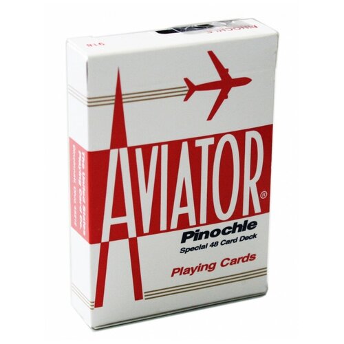 Игральные карты Aviator Pinochle, красные