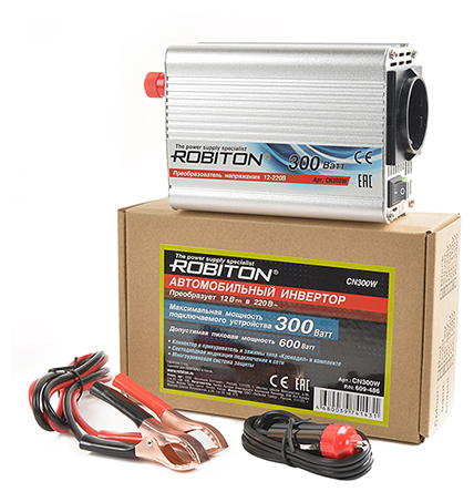 Инвертор 12V-220V ROBITON CN300W 300W