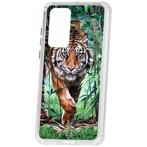 фото Чехол на huawei p40 kruche print крадущийся тигр / чехол для huawei / чехол с рисунком / чехол с принтом / чехол для хонор / чехол для хуавей / бампер на хуавей / чехол накладка для хонор / противоударная накладка для honor huawei / защита для honor / защита на huawei / cиликоновый чехол для huawei honor / пластиковый чехол на huawei / защитный чехол для honor / чехольчик / защита телефона / ударопрочный чехол кruче