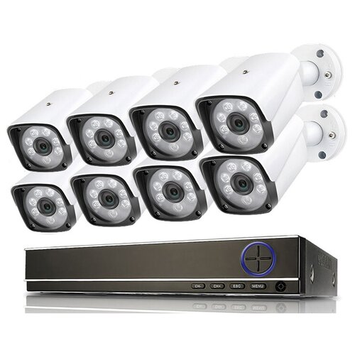 Комплект Видеонаблюдения IP 4MPX для улицы и дачи на 8 камер