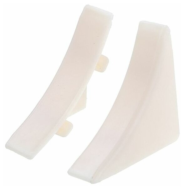 фото Торцевая пара к плинтусу для столешницы "Идеал" цвет Слоновая кость