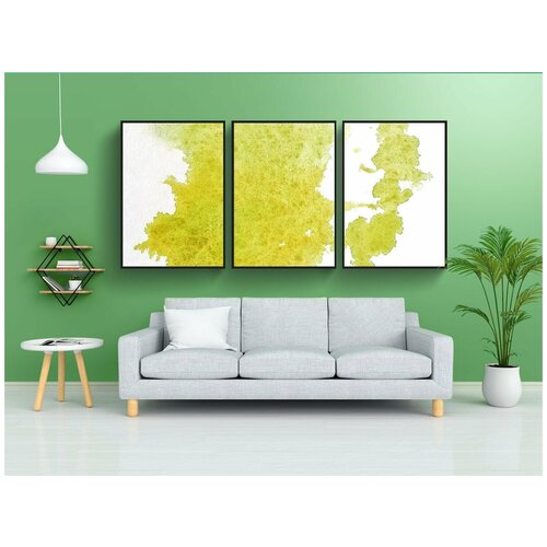 фото Набор модулных постеров для интерьера "акварель, текстура, фон" 60x90 см. в тубусе, без рамки lotsprints