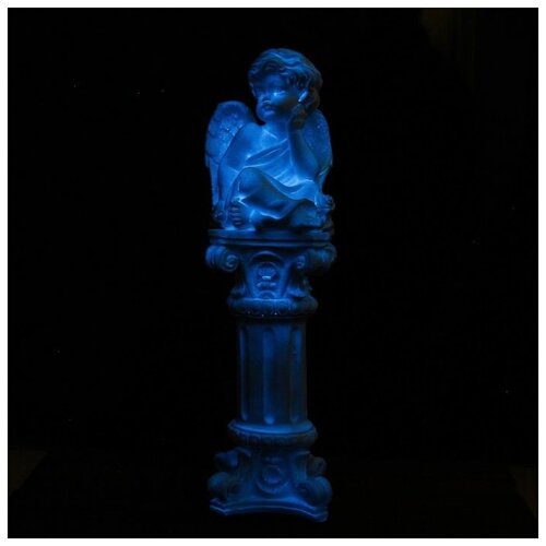 Светящаяся фигура Ангел сидя на колонне 17х51х16см 2705889 1683₽