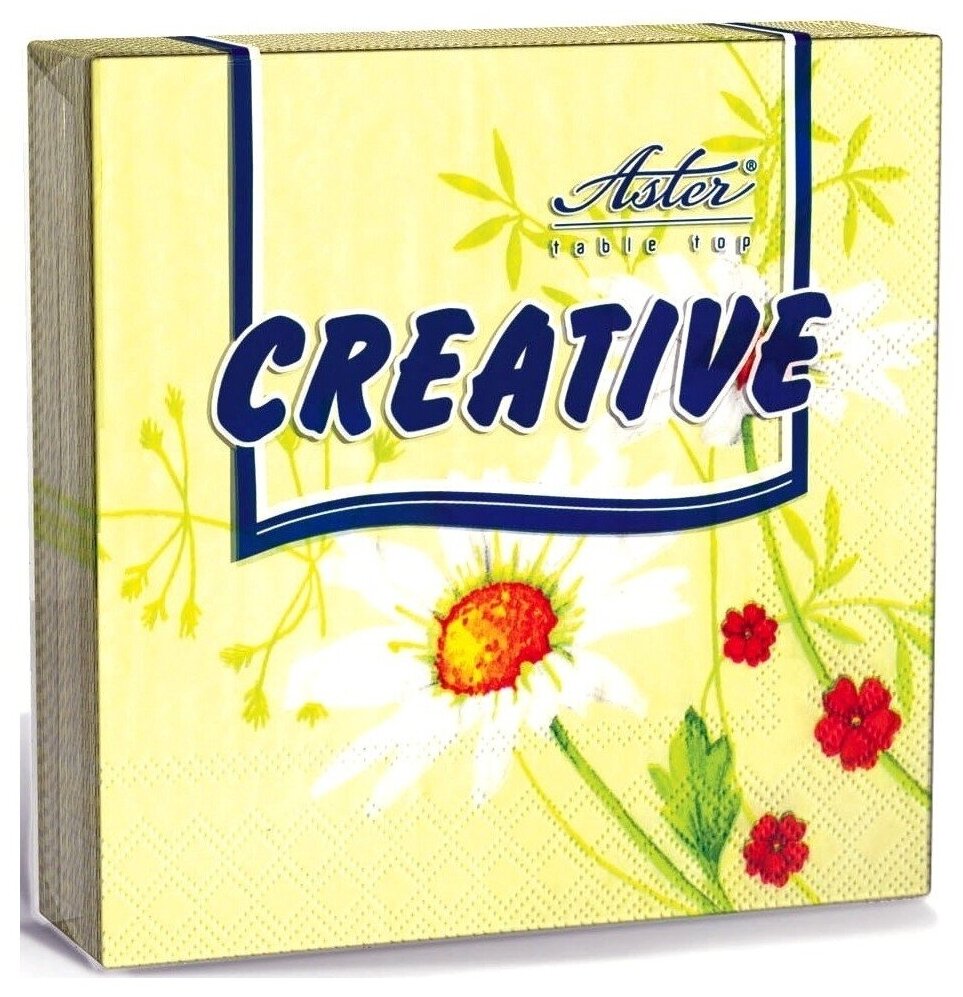 Салфетки бумажные "Creative" Нежность, 33х33 см, 3 слоя