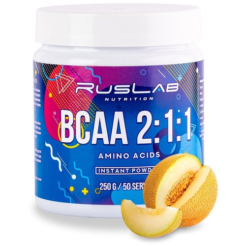 Аминокислота BCAA 2:1:1 (250 гр), вкус дыня аминокислота bcaa 2 1 1 250 гр вкус бабл гам