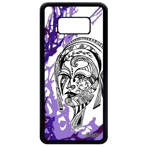 фото Защитный чехол на смартфон // galaxy s8 // "портрет женщины" дизайн цветок, utaupia, фиолетовый