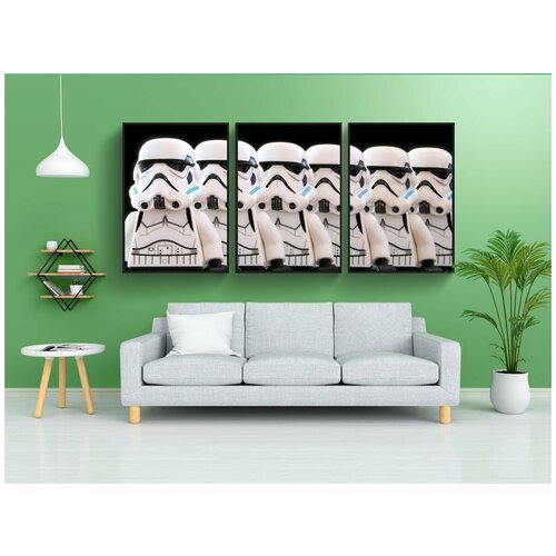 фото Набор модулных постеров для интерьера "штурмовик, звездные войны, конструктор лего" 60x90 см. в тубусе, без рамки lotsprints