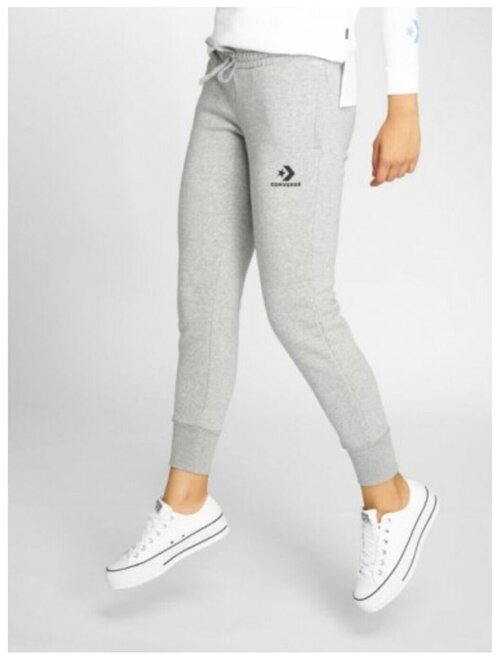 Брюки женские Converse Star Chevron Emb Signature Pant 10008821035 на завязках серые (XS)