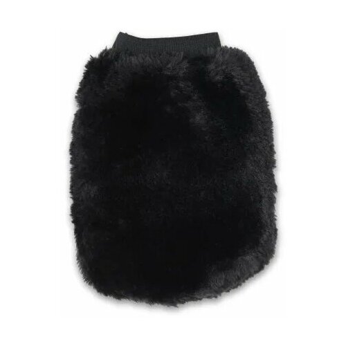 фото Варежка для мойки из искусственного меха leraton mw6 black wool mitt