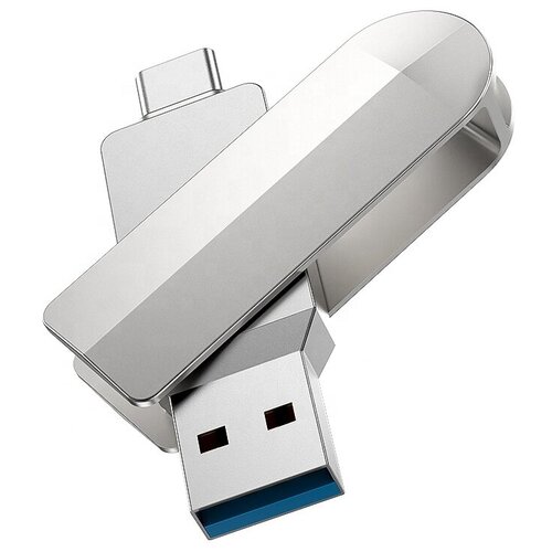 USB флеш-накопитель HOCO UD10 Wise, USB 3.0/Type-C, 16GB, серебристый usb флешка hoco ud10 wise type c 16gb цвет серебристый 1 шт