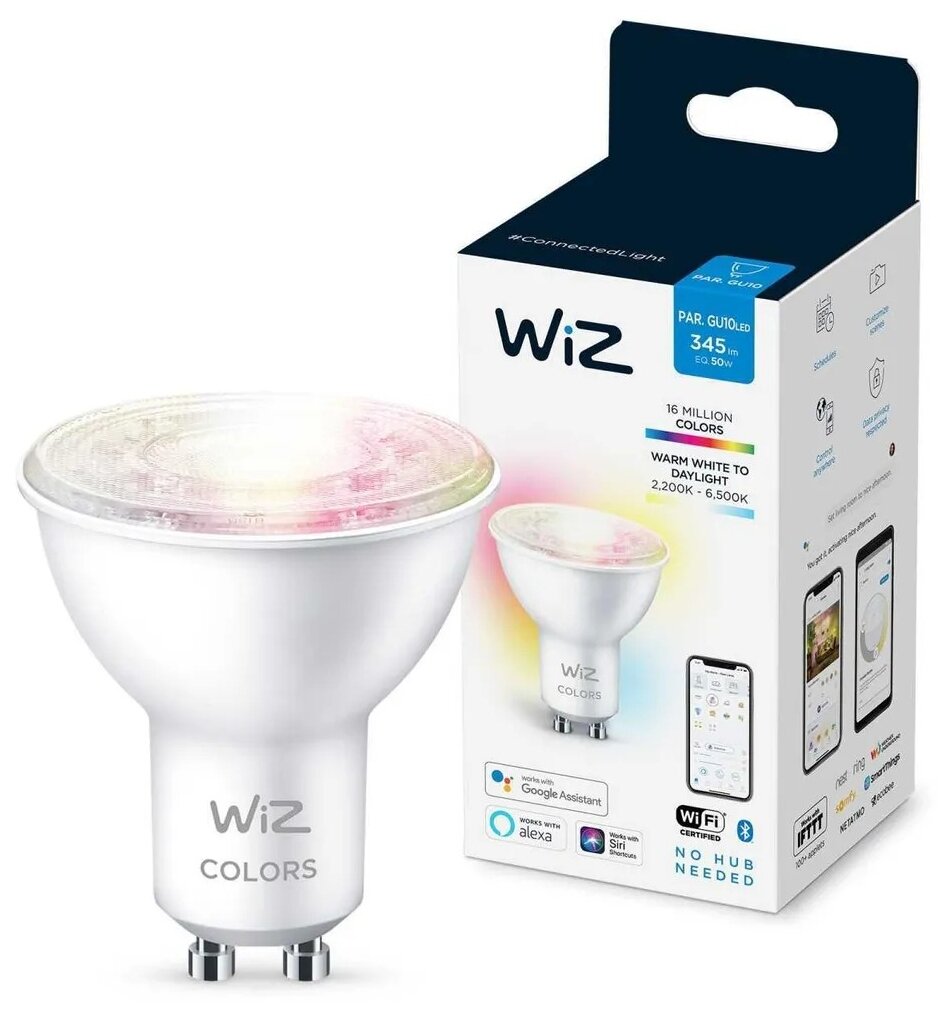 Лампа WiZ Wi-Fi BLE 50W GU10 922-65RGB1PF/6