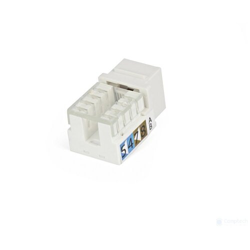 Hyperline KJ9-8P8C-C6-90-WH Вставка Keystone Jack RJ-45(8P8C) категория 6 белая