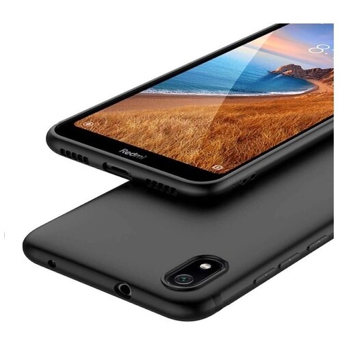 фото Чехол justc для xiaomi redmi 7a, силикон (tpu), матовый черный