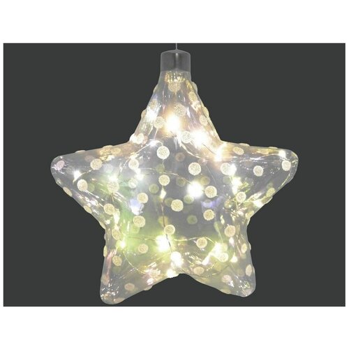 Peha Подвесной светильник Звезда Искорка 15 см, 20 теплых белых LED ламп, на батарейках, стекло GF-15275