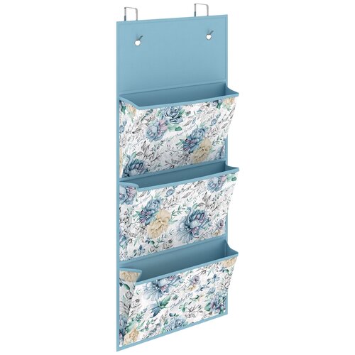 Органайзер подвесной на дверь, 3 жёстких кармана, 2 съёмных держателя, 78*33 см, SHABBY CHIC