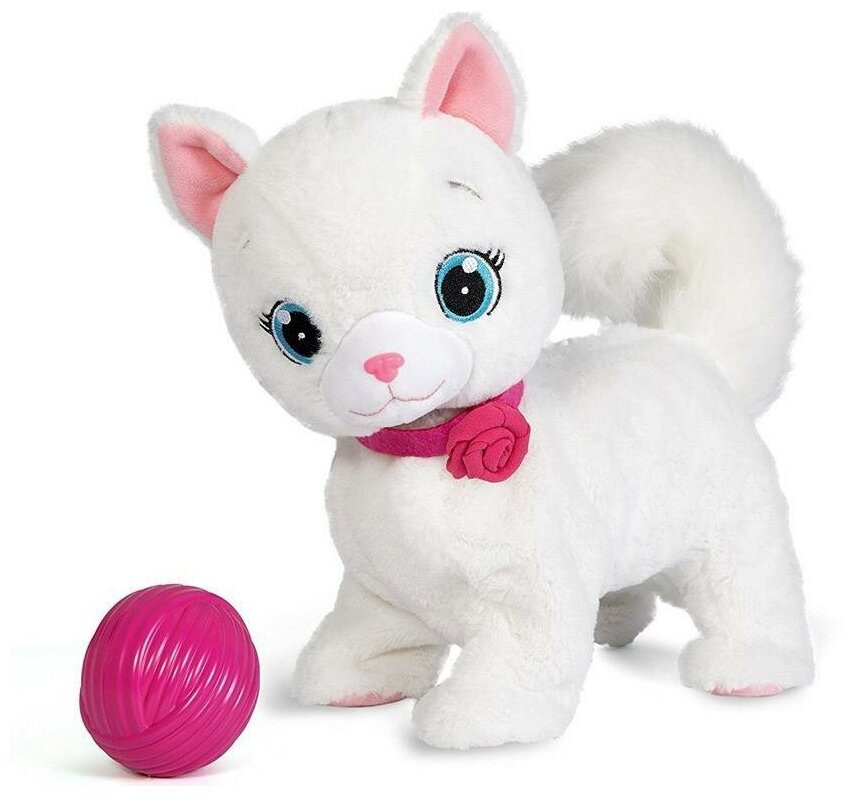 Интерактивная игрушка IMC Toys Кошка Bianca, с клубком (выполняет 5 действий) (95847)