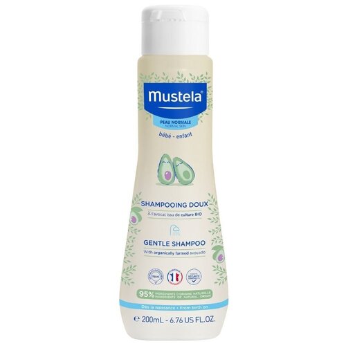 Mustela Bebe мягкий шампунь для детских волос, 200 мл mustela bebe мягкий гель для купания 500 мл