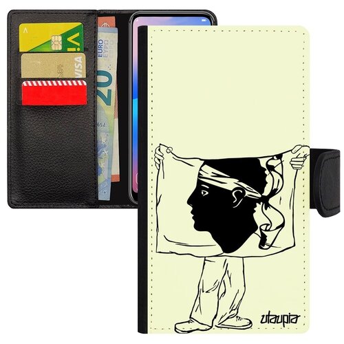 фото Противоударный чехол-книжка для телефона // iphone x // "флаг корсики с руками" туризм стиль, utaupia, белый