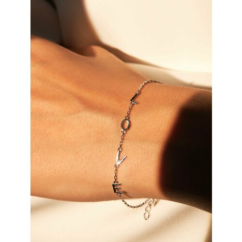 Браслет-цепочка SKAZKA Natali Romanovoi серебро 925 проба родирование длина 19 см серебристый 1117₽