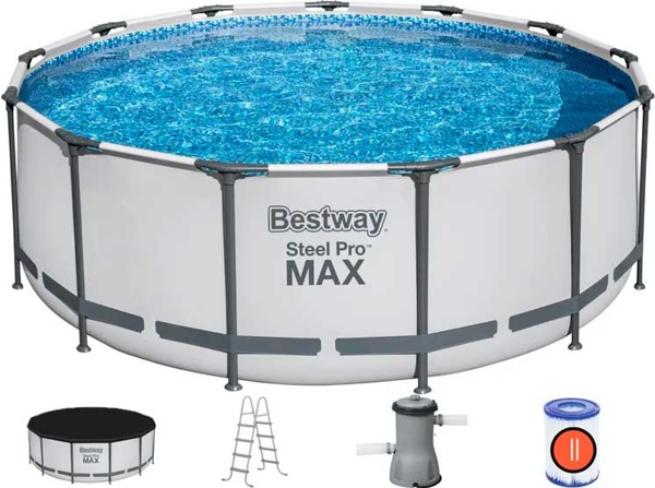 Каркасный бассейн Bestway Steel Pro Max 5618W, 396х122 см (комплект)