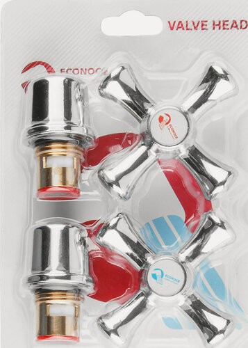 Изображение товара Вентильная головка ECONOCE, для душа, керамическая кран-букса с маховиком, 2шт