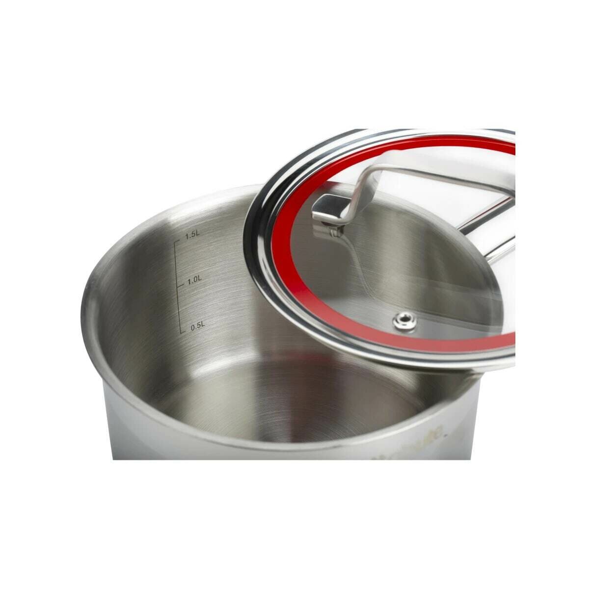 Ковш ATTRIBUTE STEEL RED LINE 16х9.5см 1.7л - фото №16