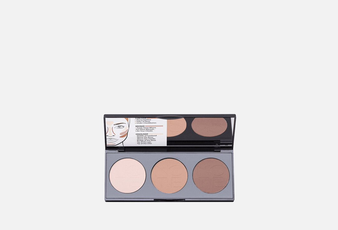 Пудровая палетка для контурирования лица NOTE, perfecting contour kit powder palette 15мл