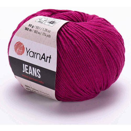 Пряжа YarnArt Jeans лиловый (91), 55%хлопок/45%акрил, 160м, 50г, 2шт