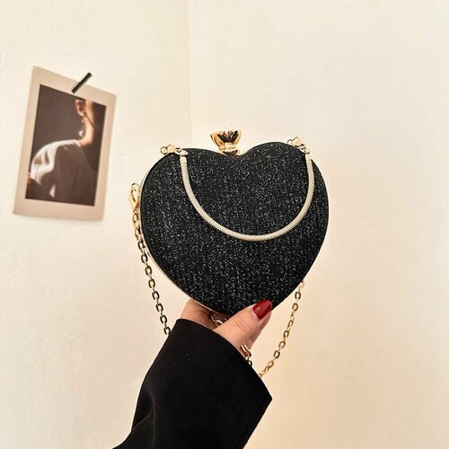 Сумка клатч , фактура зернистая, черный