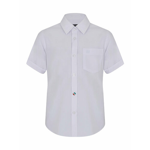 Школьная рубашка Alessandro Borelli, размер 116, белый