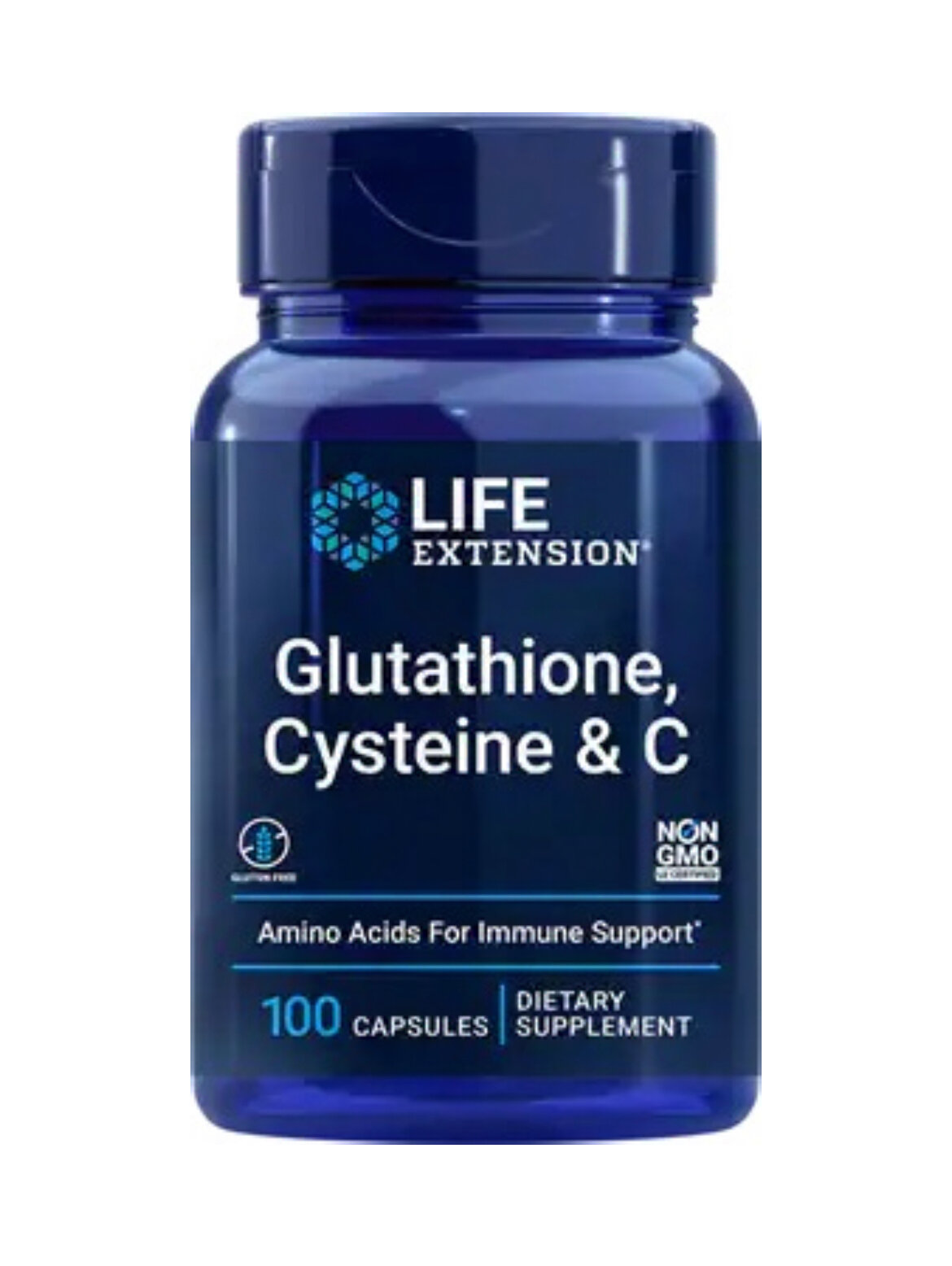 Life Extension, Glutathione, Cysteine & C, Глутатион Цистеин Витамин С, 100 капсул