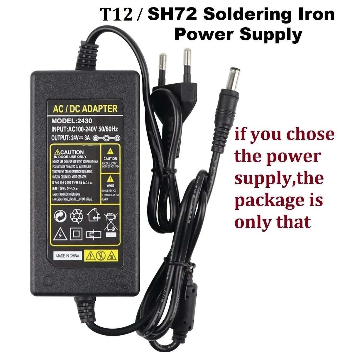 Портативный электрический паяльник ZDDZ SH72 65 Вт  24V EU Power Supply