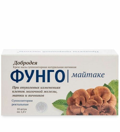Картинки Добродея Фунго Майтаке при опухолях молочных желёз и яичников, 4 упаковки по 10 шт.