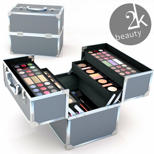 Бьюти-кейс 2K Beauty, , серый металлик