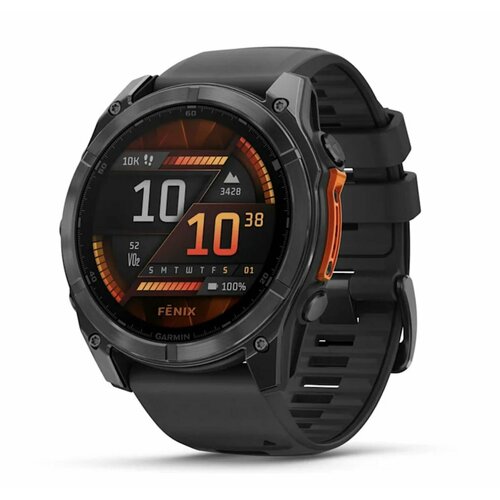 Часы Garmin fenix 8 - 51 mm AMOLED Slate Gray with Black Silicone Bandсерый черный силиконовый ремешок 010-02905-00 295000₽