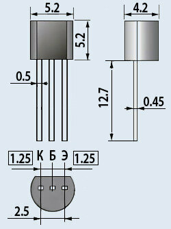 Триод КТ3102 Б (упаковка 5 штук) — фото 1