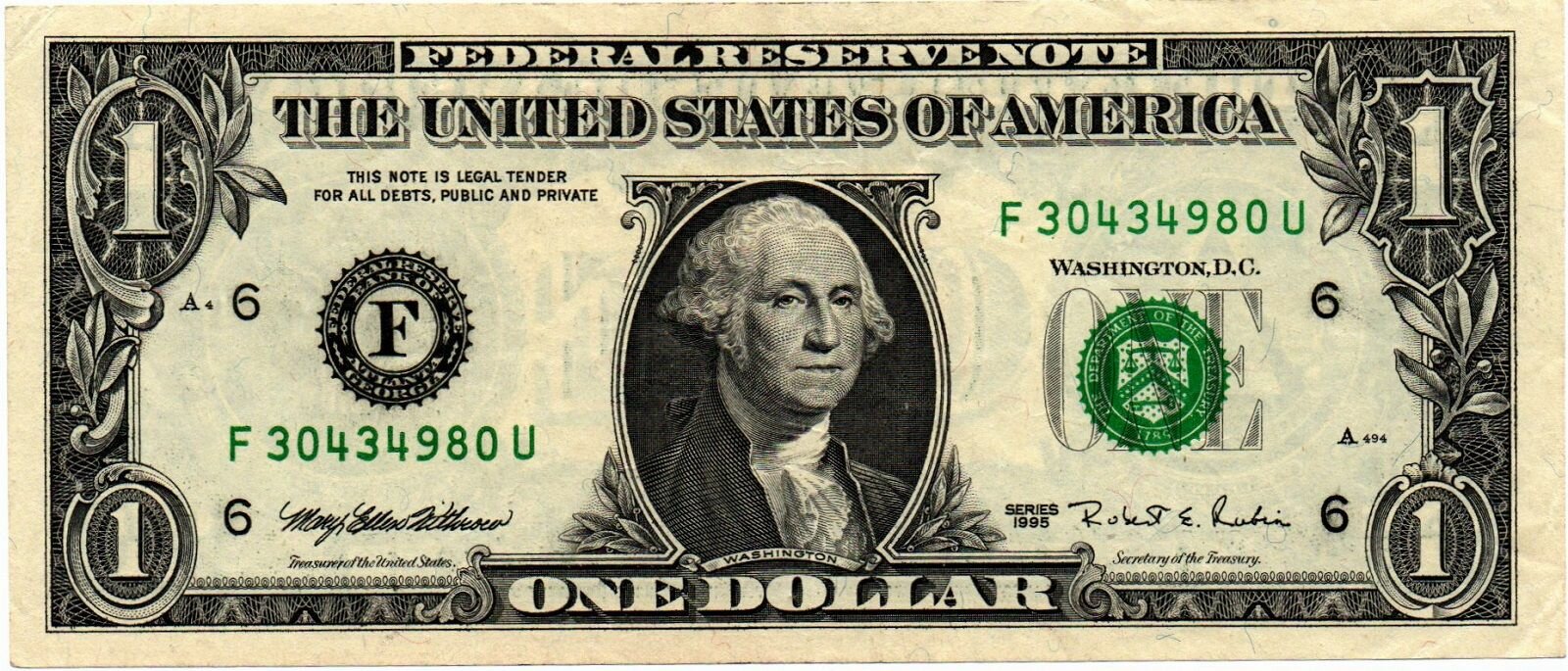 Доллар 1995 год США 30434980 Н