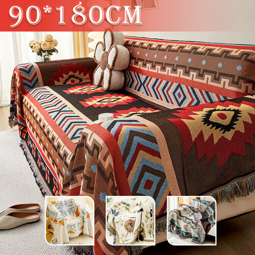 Покрывало на диван, плед для пикника, пляжное покрывало, плед хлопковый / полиэстер, современное покрывало для дивана в стиле INS с глаз, размер 90X180