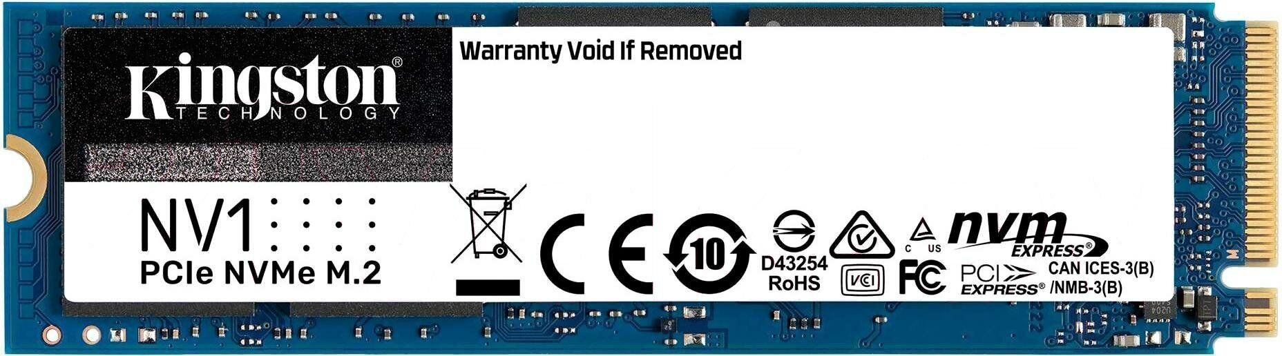 SSD диск Kingston M.2 NV2 500Gb PCIe Gen4x4 SNV2S/500G — фото 1