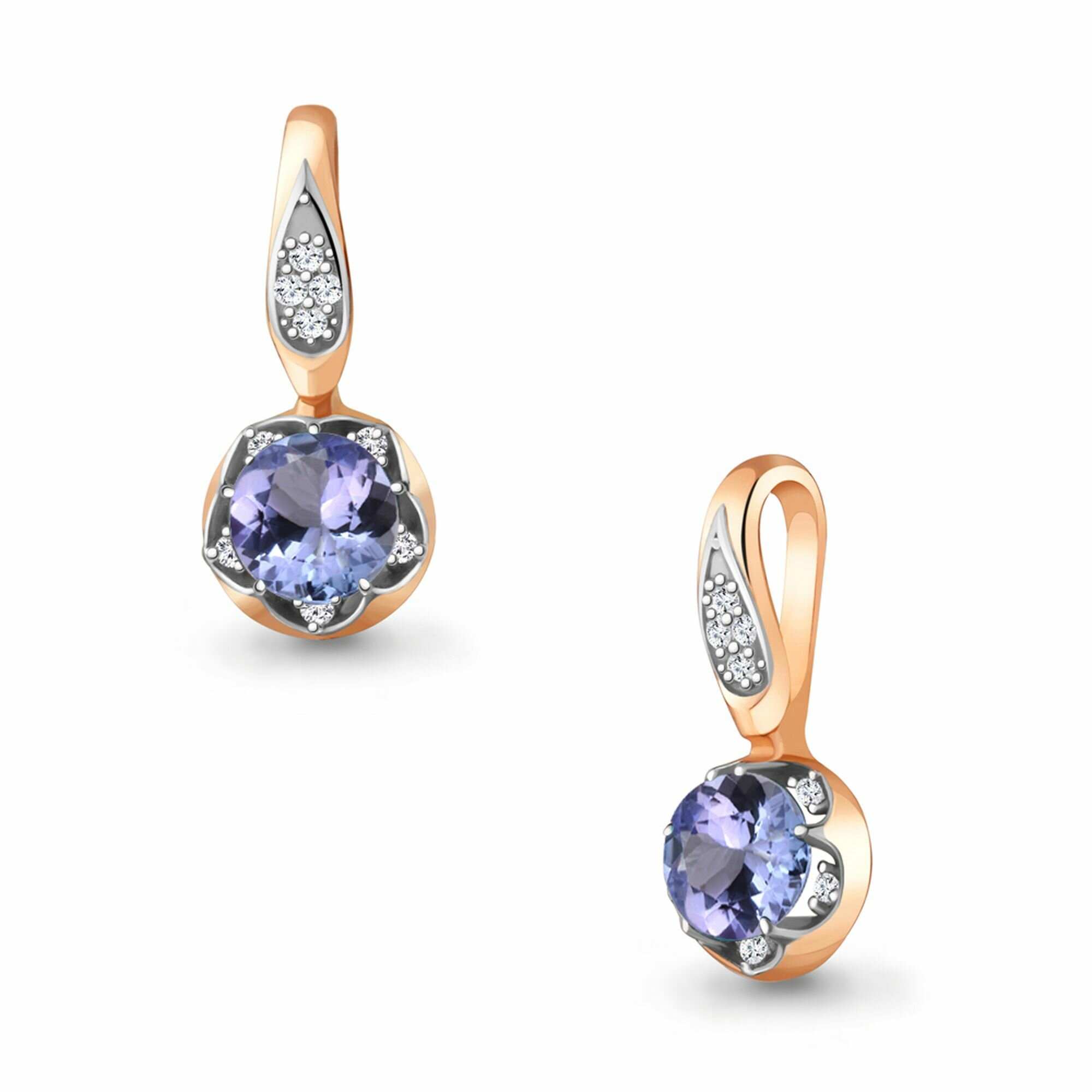 Золотая подвеска DIAMANT-ONLINE 920978к с бриллиантом и танзанитом