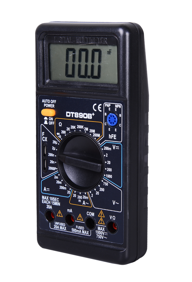 Мультиметр ТЕК DT 890 B+ цифровой до 20 А до 200 МОм до 20 мкФ