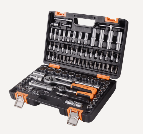 Изображение товара Набор инструментов для автомобиля Вихрь авто, 1/2", 1/4", CrV, 94 предмета, кейс