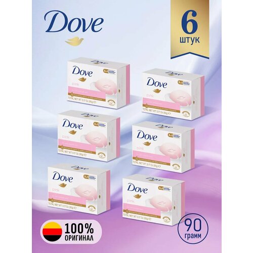 Dove Крем-мыло кусковое Pink Rose Роза 6шт х 90г 987₽