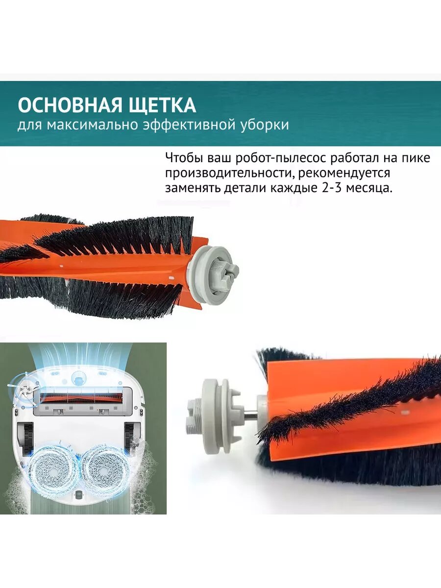 Изображение Основная щетка для робота-пылесоса Xiaomi, Dreame Bot W10, W10 Pro