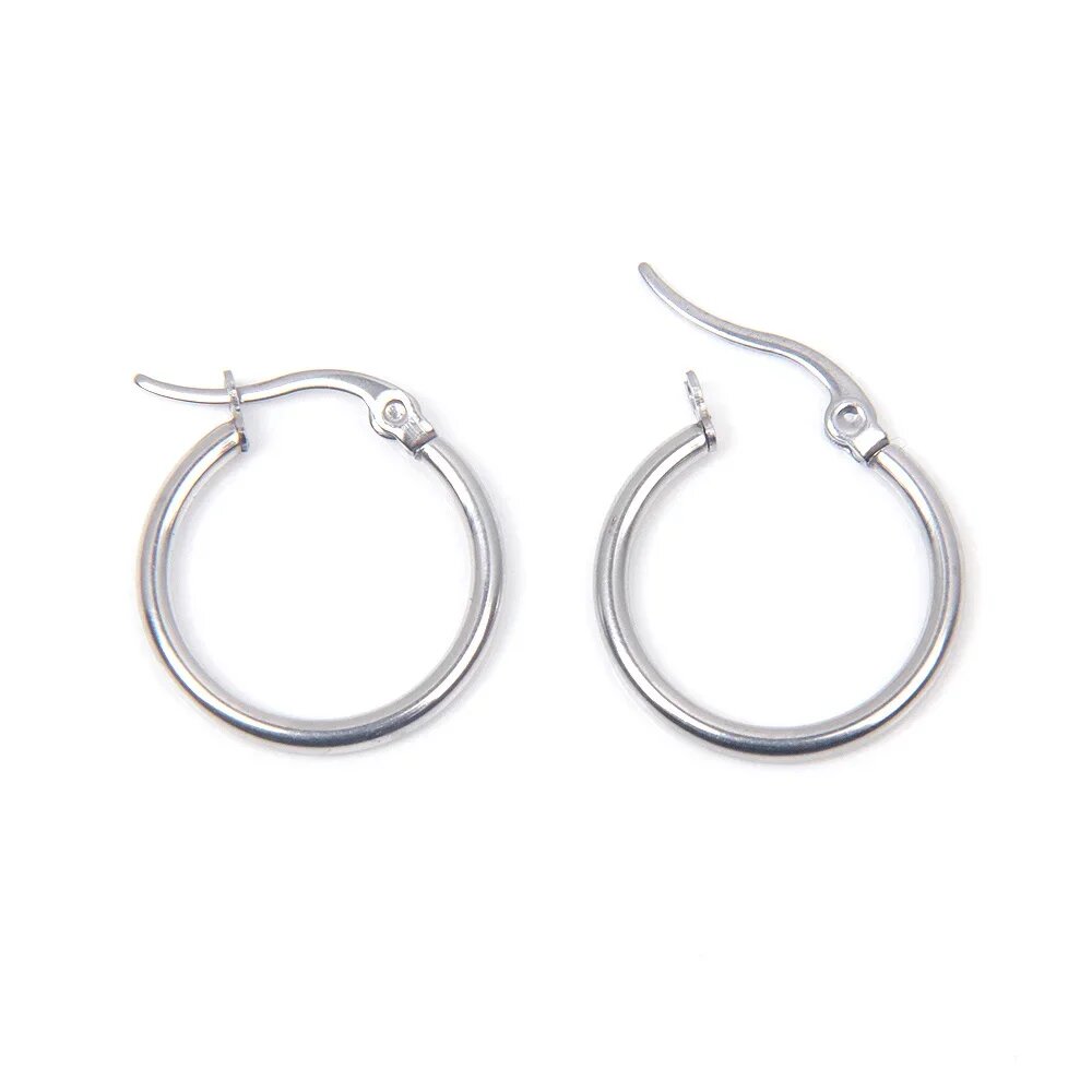 Серьги-кольца 30mm, сталь, цвет EQ-101-Steel
