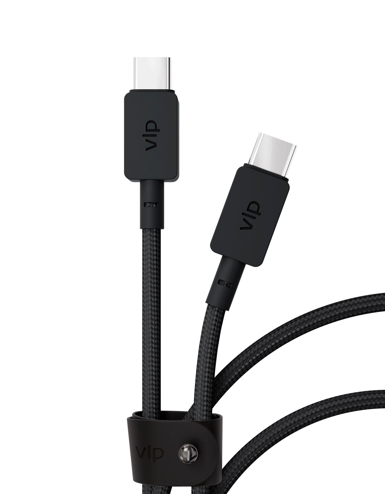 Дата-кабель VLP Nylon Cable USB C - USB C, 100W, 2м, черный
