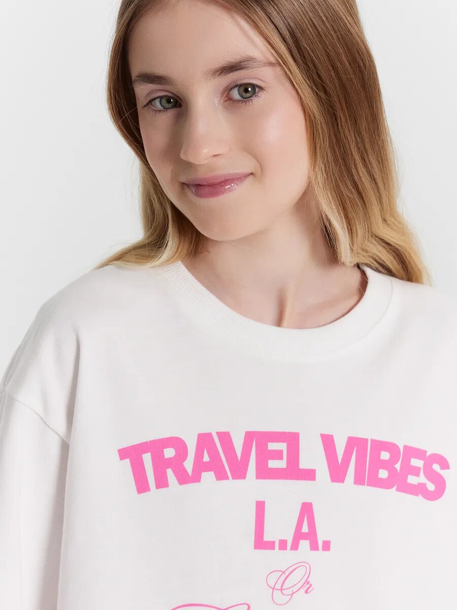 Джемпер MARK FORMELLE для девочек, размер 116/122, белый — фото 1