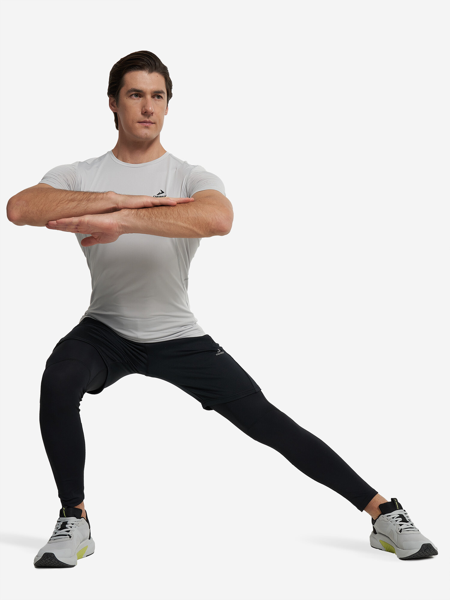 Футболка спортивная Demix, размер 46, светло-серый — фото 1