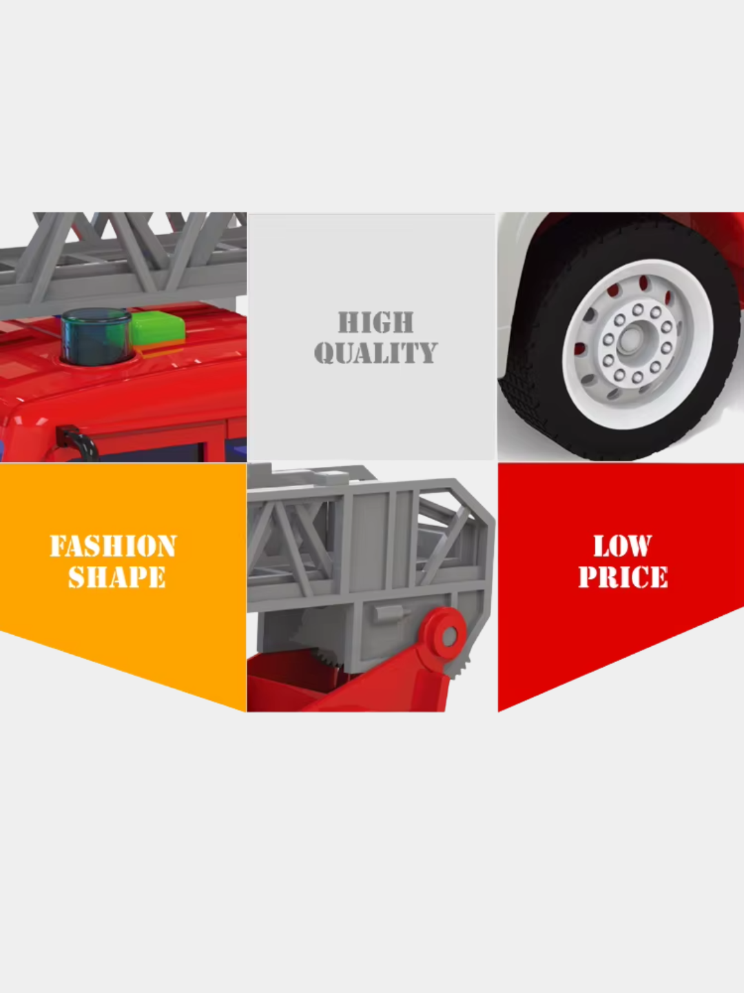 Детская машинка, пожарная машина, машина с лестницей, служебный транспорт — фото 1